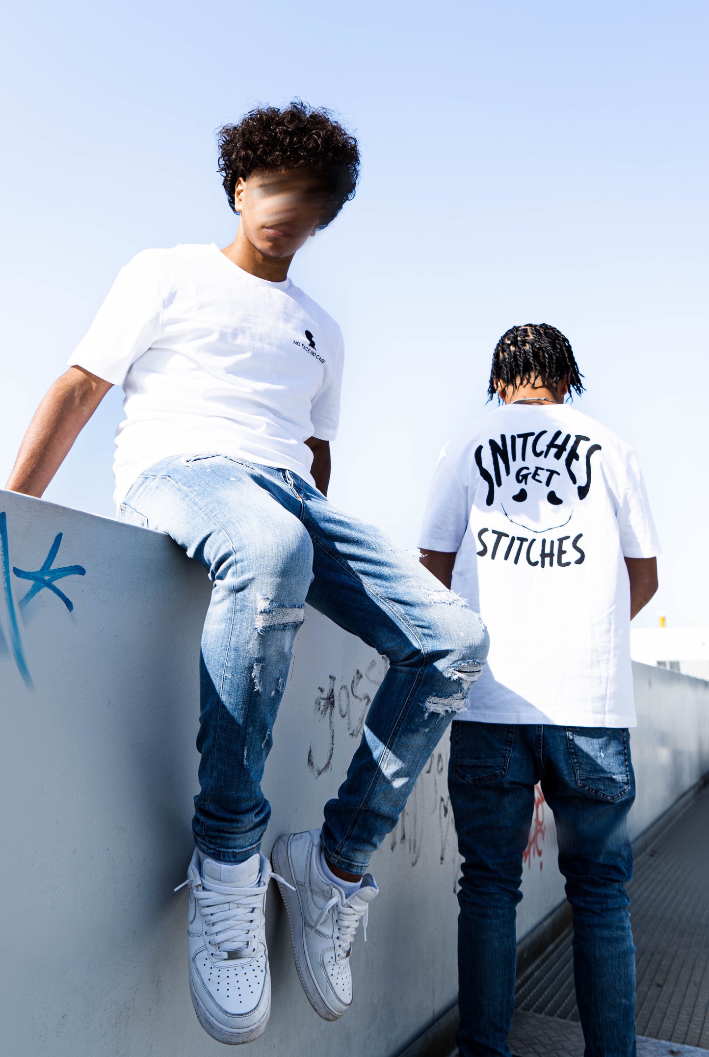 Snitches Get Stitches T-shirt White