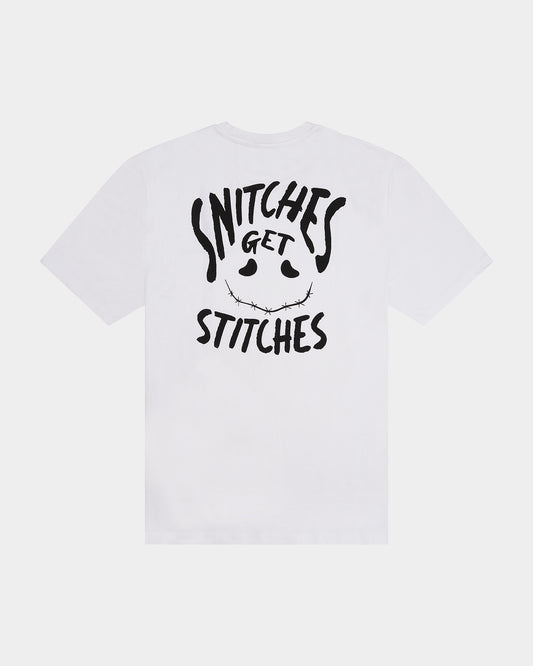 Snitches Get Stitches T-shirt White